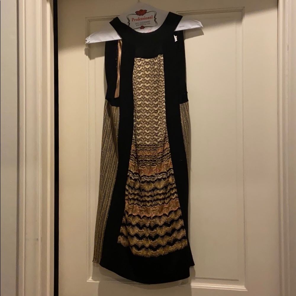 Missoni black and gold dress